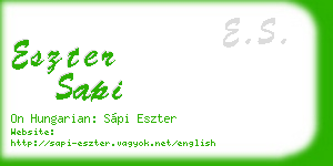 eszter sapi business card